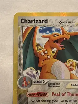 Pokemon TCG Charizard (Delta Species) 4/100 Crystal Guardians Reverse Holo -HP - Image 3