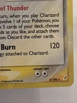 Pokemon TCG Charizard (Delta Species) 4/100 Crystal Guardians Reverse Holo -HP - Image 5