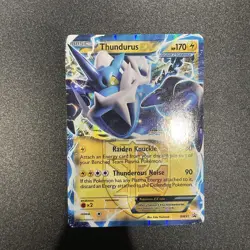 Pokemon TCG - Thundurus EX - BW81 - Ultra Rare B&W Black Star Promo MP - Image 1