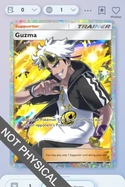 Pokemon TCG POCKET - Guzma Full Art 2⭐, Celestial Guardians, English - Image 1