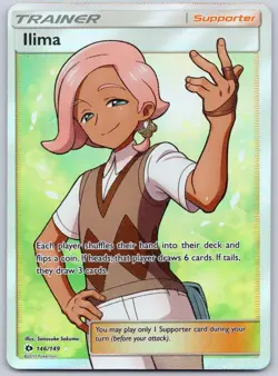 Ilima (Full Art) 146/149 (NM) - Sun & Moon Base Set - Ultra Rare - Pokemon TCG - Image 1