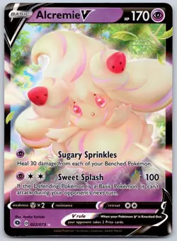 Alcremie V 22/73 (NM) - Sword & Shield: Champion's Path - Ultra Rare Pokemon TCG - Image 1
