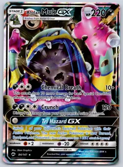 Alolan Muk GX 84/147 (NM) - Sun & Moon: Burning Shadows - Ultra Rare Pokemon TCG - Image 1