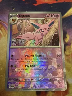 Pokemon TCG Espeon Master Ball Reverse Holo #33 - Prismatic Evolutions - Image 1