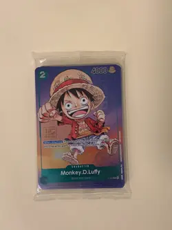 Monkey D Luffy P-037 1st Anniversary Tournament STAMP Promo x16 pack sealed - Image 1