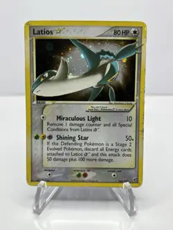 Pokemon TCG Latios Gold Star 106/107 EX Deoxys 2005 Heavily Played Holo - Image 1