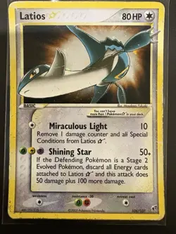 Pokemon TCG Latios Gold Star 106/107 EX Deoxys 2005 Heavily Played Holo - Image 3