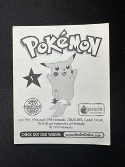 Pick & Choose Pokemon Merlin Sticker Series 1 Nintendo Topps Stickers 1999 - Image 3