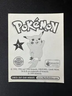 Pick & Choose Pokemon Merlin Sticker Series 1 Nintendo Topps Stickers 1999 - Image 5