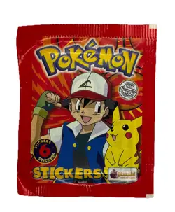 1999 Topps Merlin Pokemon Stickers Series 1 Sealed Booster Pack | Minor Damage - Image 3