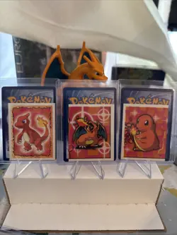 1999 Topps Merlin Pokemon Series 1 Stickers Charmander, Charmeleon ,Charizard NM - Image 1