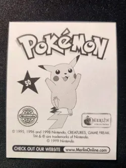 1999 #50 Diglett Pokemon Series 1 Sticker Topps Merlin Nintendo Pack Fresh! - Image 2