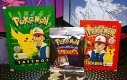 Pokemon Vintage Sticker Bundle Lot Merlin ArtBox Booster Packs sealed rare - Image 1