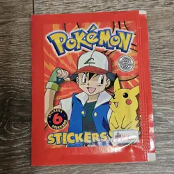 6x 1999 Topps Merlin Pokemon Stickers Series 1 Factory Sealed Booster Pack - Image 2