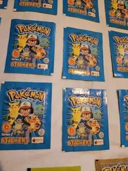 Pokemon - Merlin Series 1 2 3 7 Sticker Packs 2000 - TOPPS New Sealed - Image 2