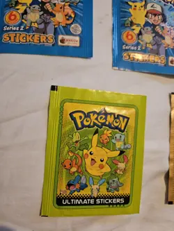 Pokemon - Merlin Series 1 2 3 7 Sticker Packs 2000 - TOPPS New Sealed - Image 4
