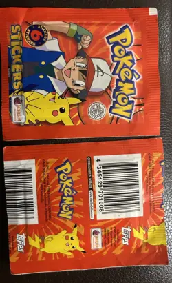 (2) 1999 Topps Merlin Pokemon Stickers Series 1 Factory Sealed Booster Packs - Image 4