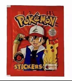 Pokemon 1999 Merlin Topps Series 1 Sticker Factory Sealed Booster Pack - Image 1