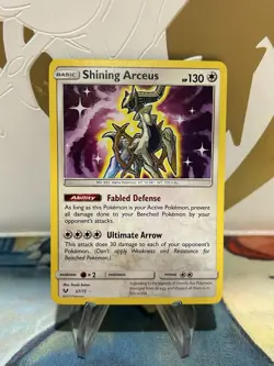 Shining Arceus 57/73 Pokemon Shining Legends Sun & Moon Ultra Rare Card NM - Image 1