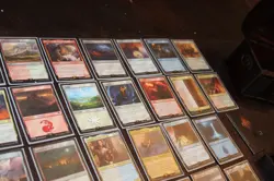 Magic The Gathering Card Lot 2023 in Wooden Chest Case Dice Covers - Image 5