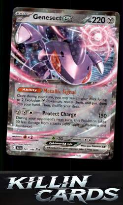 Genesect ex 067/086 Pokemon Double Rare SV: Black Bolt Card NM - Image 1
