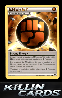 Strong Energy 104/111 Uncommon XY - Furious Fists Pokemon Card NM - Image 1