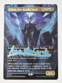 Borderless TALION THE KINDLY LORD Olena Richards ARTIST SIGNED Auto MTG Non-Foil - Image 1