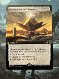 1x MTG Monument to Endurance *Extended Art* - Aetherdrift Rare! NM Mint! - Image 1