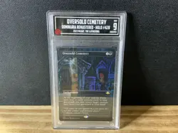 TCCG 9 Mint MTG Oversold Cemetery BORDERLESS FOIL Dominaria Remastered 428 - Image 1