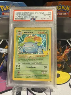 Pokemon Card PSA 10 Venusaur 15/102 Celebrations Classic Collection Holo 2021 - Image 1