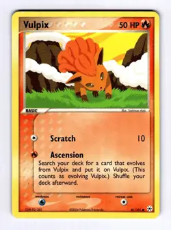 Vulpix Hidden Legends #81 (2004) Common LP Pokemon - Image 1