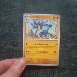 ❄Lucario 114/198 Scarlet & Violet common Pokemon Card 2023 - Image 1