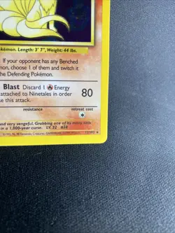 Pokemon TCG Base Set Ninetales Holo Foil Rare Card LP 012/102 - Image 5