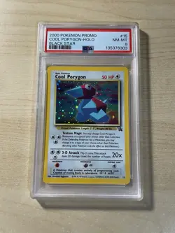 PSA 8 - Near Mint to Mint - Cool Porygon 15/53 Wotc Promo Holo Vintage Pokemon - Image 1