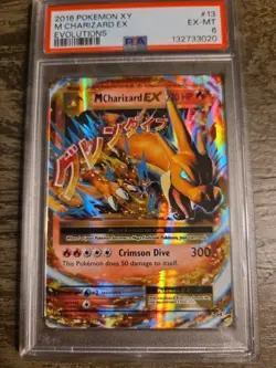 M CHARIZARD EX-2016 POKEMON XY- #13 PSA EX-MT 6 - Image 1