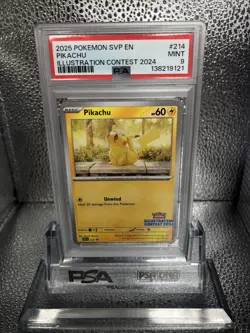 2025 Pokemon SVP Pikachu Illustration Contest 2024 #214 PSA 9 - Image 1