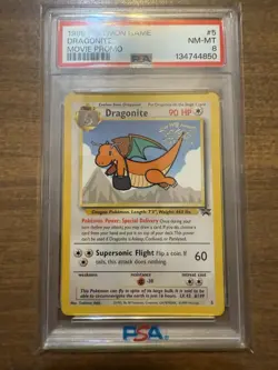 1999 POKEMON GAME DRAGONITE MOVIE PROMO PSA 8 NM-MT!! - Image 1