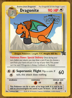 Dragonite - #5 WoTC - Gold Stamped WB Movie Promo ~ Slight Play!! - Image 1