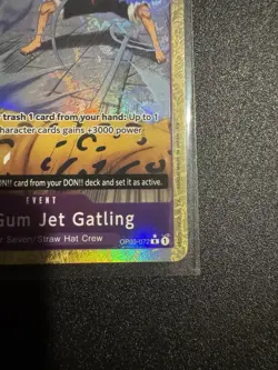 One Piece CCG Pillars of Strength Foil Rare Gum-Gum Jet Gatling #OP03-072 - Image 2