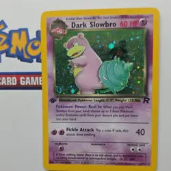 Pokemon Dark Slowbro 12/82 Team Rocket 1st Edition Holo Rare 2000 60 HP TCG - Image 1