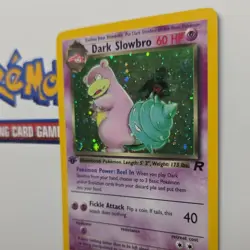 Pokemon Dark Slowbro 12/82 Team Rocket 1st Edition Holo Rare 2000 60 HP TCG - Image 3
