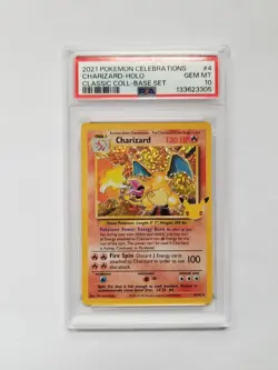 2021 POKEMON CELEBRATIONS CLASSIC COLL #4 CHARIZARD-HOLO PSA 10 - Image 1