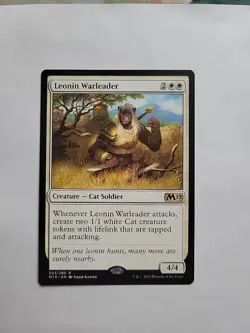 MTG - Leonin Warleader - M19 - Regular Rare #023 - Image 1
