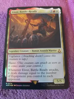 MTG Eivor, Battle-Ready (Foil) Assassin's CreedNear Mint (pack to sleeve) g131 - Image 1