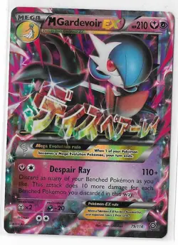 Pokemon TCG M Gardevoir EX Steam Seige XY Holo Full Art Ultra Rare 79/114 NM - Image 1