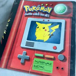 Vintage Pokemon 2" 3 Ring Binder Pikachu And Meowth Used Flaws - Image 2