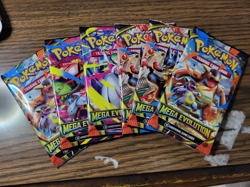 6 Unopened Packs of Pokemon Mega Evolution - Image 1
