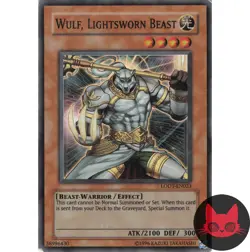 Yugioh Wulf, Lightsworn Beast LODT-EN023 Super Rare MP - Image 1