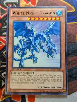 Yugioh! White Night Dragon - BP01-EN016 - Rare - 1st Edition VLP - Image 1