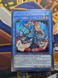 Yugioh Devotee of Nephthys HISU-EN005 Secret Rare 1st Edition - Image 1